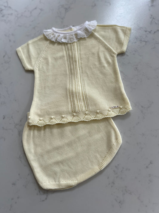 Juliet Pants Suit with frill collar detailing